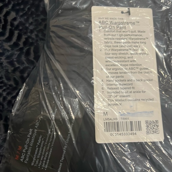 NWT lululemon ABC Warpstreme Pull-On Pant in True Navy Size M - Picture 2 of 2